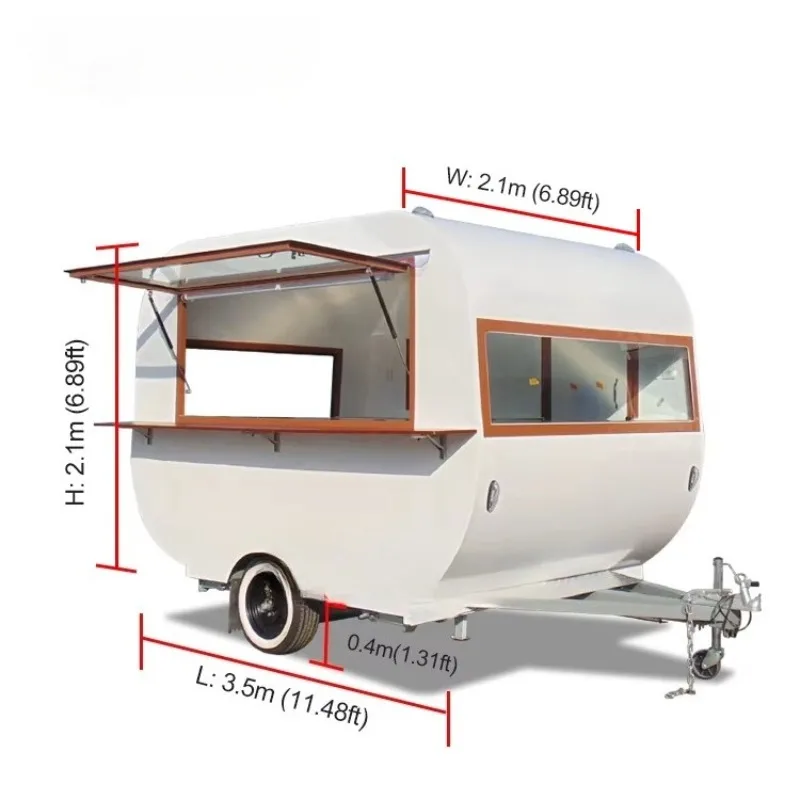 Coffee Equipment Canada - Carrello Mobile per Street Food, Rimorchio