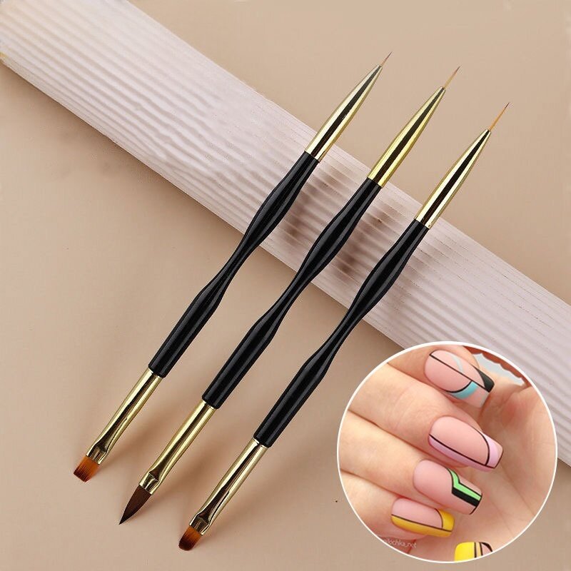 Group Head Brush - 3 Pennelli per Nail Art a